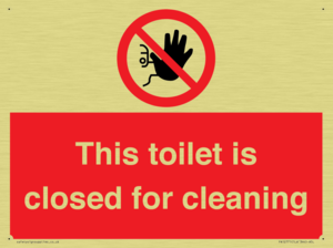 This toilet is closed for cleaning